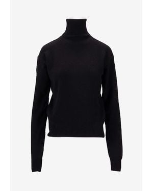 Saint Laurent Turtleneck Wool Knit Sweater - Black