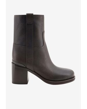 Brunello Cucinelli Vintage Leather Boots - Black