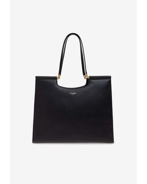 Dolce & Gabbana Large Sicily Leather Tote Bag - Black