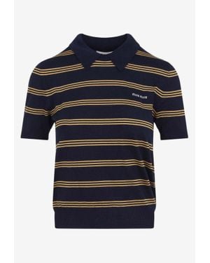 Miu Miu Short-Sleeved Polo T-Shirt - Blue