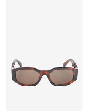 Versace Medusa Biggie Geometric Sunglasses - Natural