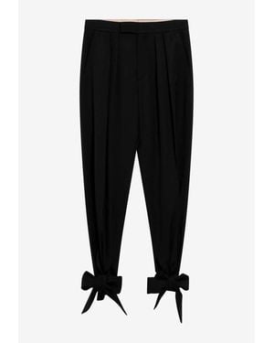 Chloé Pleated Fluid Crêpe De Chine Pants - Black