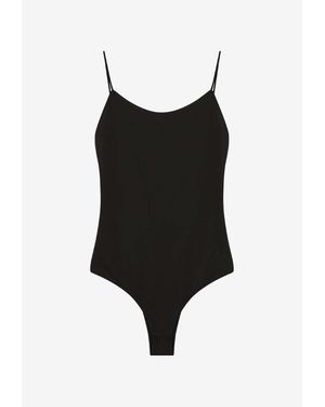 Jacquemus Cabana Ruffled One-Piece Swimsuit - Black