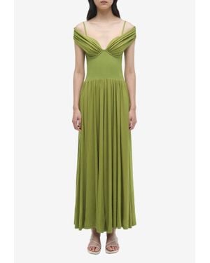Jonathan Simkhai Amarantha Off-Shoulder Maxi Dress - Green