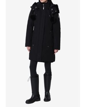 Moose Knuckles Stirling Original Parka With Fur-Trimmed Hood - Black