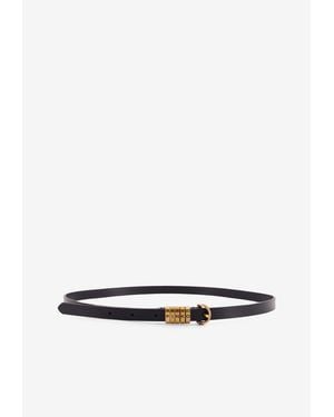 Pinko Logo Leather Belt - White