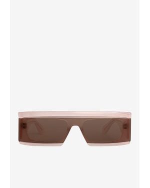 Alaïa Rectangular Mask Sunglasses - Brown