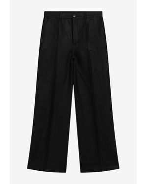 Rick Owens Buttoned Straight-Leg Pants - Black