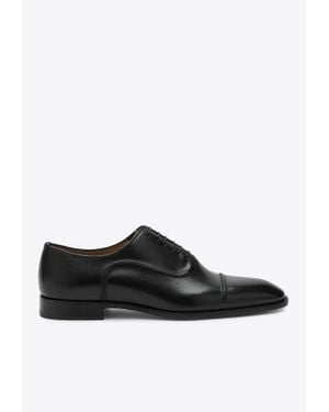 Christian Louboutin Greggo Leather Oxford Shoes - Black