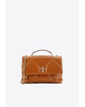 Tory Burch Kira Matelassé Leather Shoulder Bag - Brown