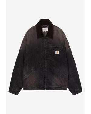 Carhartt Og Detroit Washed-Out Jacket - Black