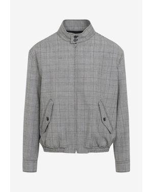 Marni Micro-Check Weave Wool Jacket - Gray
