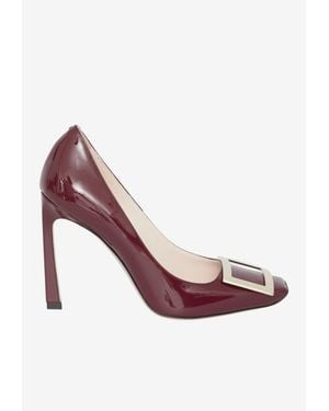 Roger Vivier Belle Vivier 100 Patent Leather Pumps - Pink