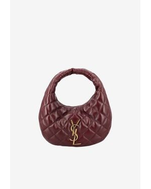 Saint Laurent Icarino Quilted Nappa Hobo Bag - Pink