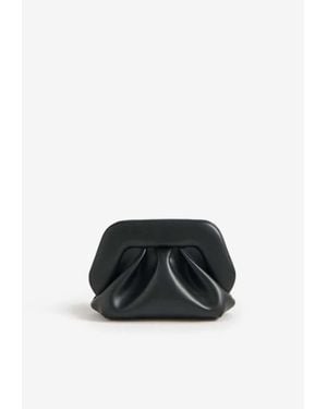 THEMOIRÈ Small Bios Vegan Leather Clutch Bag - Black