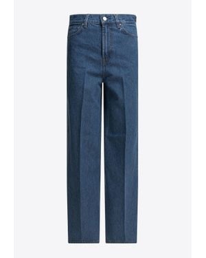 TOTEME Straight-Leg Washed Jeans - Blue