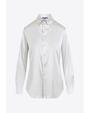 Ralph Lauren Cameron Long-Sleeved Silk Shirt - White