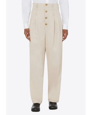 Moschino Straight-Leg Tailored Pants - Natural