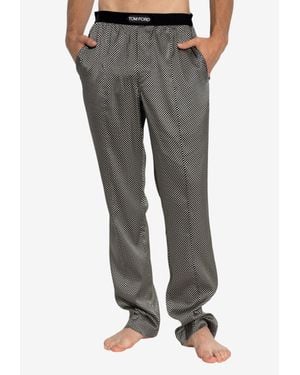 Tom Ford Polka Dots Pyjama Trousers - Grey