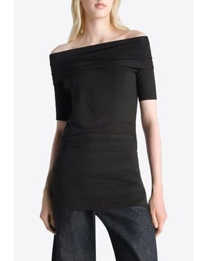 Lemaire Crepe Jersey Twisted Top - Black