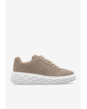 Jimmy Choo Diamond Maxi Low-Top Sneakers - Brown