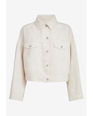 Brunello Cucinelli Monili Buttoned Jacket - White