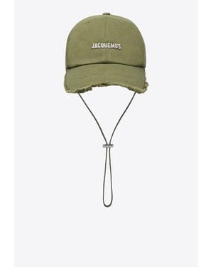 Jacquemus La Casquette Artichaut Frayed Cap - Green