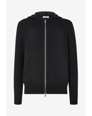 Fendi Zip-Up Cashmere Hoodie - Black