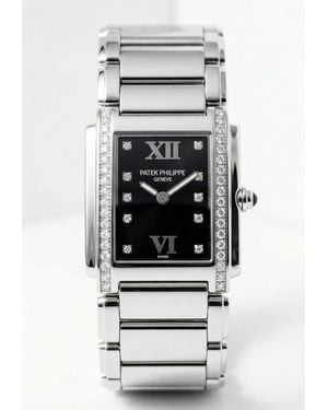 Patek Philippe Twenty-4 18-Karat Watch With Diamonds - Gray