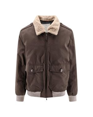 Brunello Cucinelli Zip-Up Padded Jacket - Brown