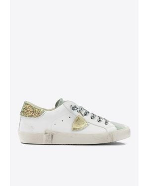 Philippe Model Leather Low-Top Sneakers - White