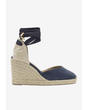 Castañer Chiara 90 Wedge Espadrilles - Blue