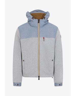Moncler Zip-Up Hooded Jacket - Blue
