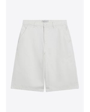 Ami Paris Twill Bermuda Shorts - White