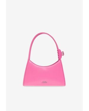 Marc Jacobs Glam Claw Clip Leather Shoulder Bag - Pink
