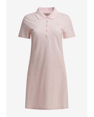 Burberry Logo Polo T-Shirt Dress - Pink