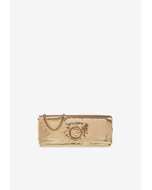 Versace La Medusa Metal Mesh Clutch Bag - Natural