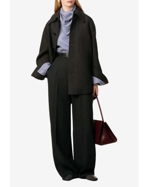 Ami Paris Button-Up Wool Jacket - Black