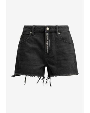 Alexander Wang Denim Mini Shorts - Black