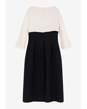 Valentino Bow-Embellished Midi Dress - Black