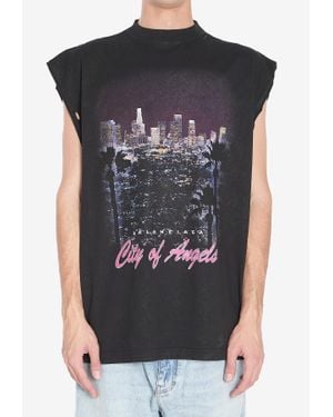 Balenciaga City Of Angels Printed Sleeveless T-Shirt in