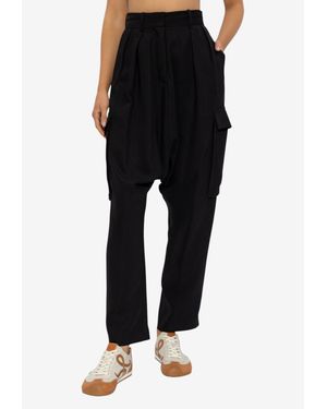 Loewe Pleated Cargo Pants - Black