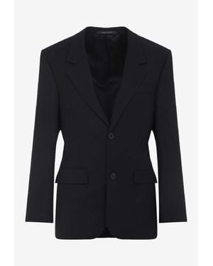 Balenciaga Tailored Single-Breasted Blazer - Blue