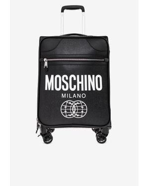 Moschino X Smiley Logo Suitcase - Black