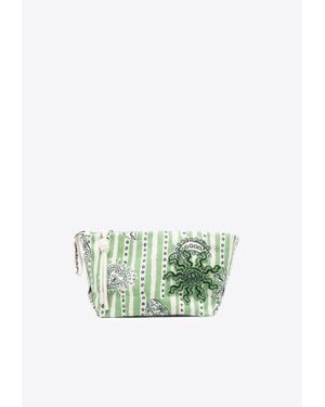 ALÉMAIS Mini Lula Printed Pouch Bag - Green