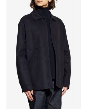 Moncler Wool Shirt Jacket - Blue