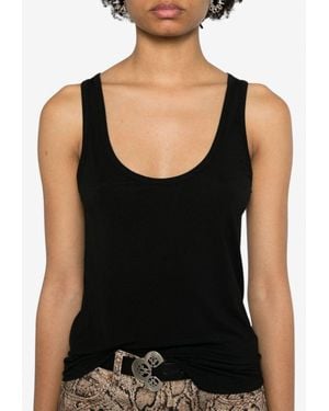 Isabel Marant Malia Jersey Tank Top - Black
