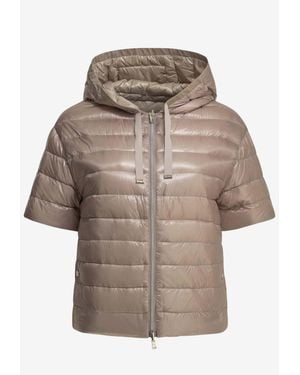 Herno Reversible Short-Sleeved Down Jacket - Grey