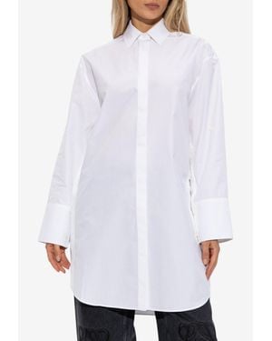 Loewe Anagram Poplin Mini Shirt Dress - White
