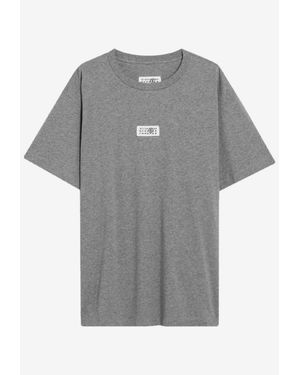 MM6 by Maison Margiela Signature Numeric Patch T-Shirt - Gray